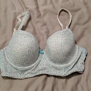 Adorable VS blue leopard demi-buste bra
